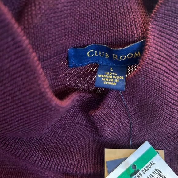 Vintage Women’s Clubroom Burgundy Italian Wool Sweater size L - Picture 3 of 5